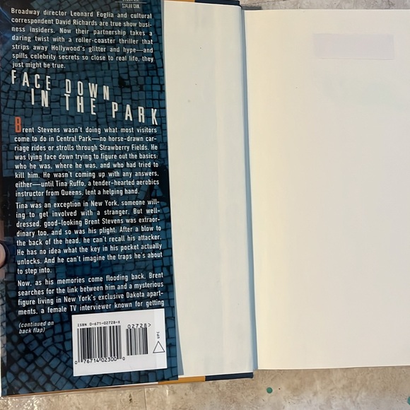 Face Down in the Park. Leonard Fogalia and David Richard’s. A novel. - Picture 3 of 7